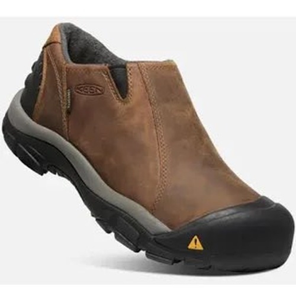Keen Brixon low Slip On Shoes Mens 10 Brown Good Waterproof Leather Outdoor